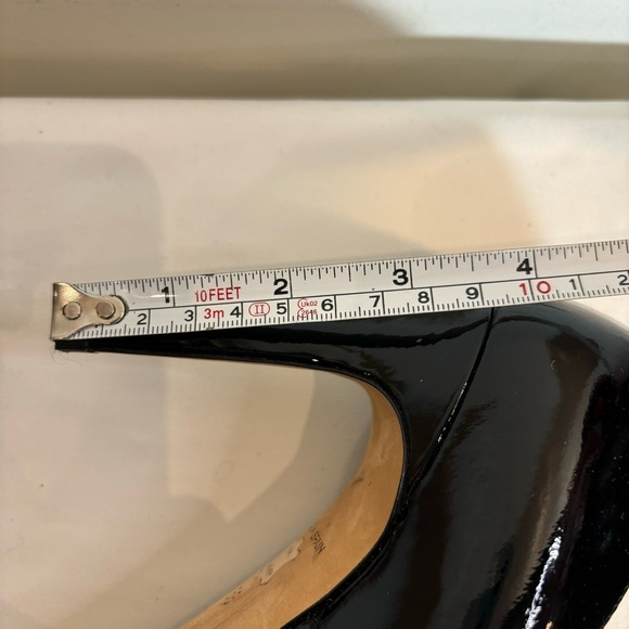 LK BENNETT Sz 38 Patent Leather Pumps Rounded Toe Cap Made In Spain Heels - Picture 5 of 8